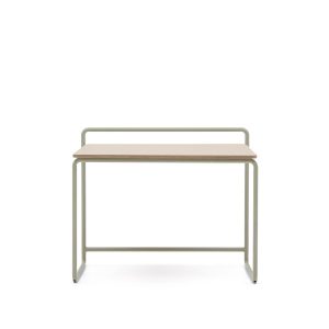 Tinn Письменный стол из ясеневого шпона с бежевой металлической конструкцией, 75 x 45,5