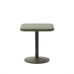 Уличный стол Esilda зеленый из цемента и стали со столешницей 70х70 см