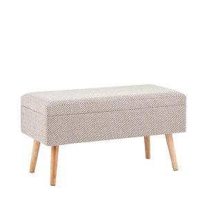 Банкетка Сторми с ящиком серый