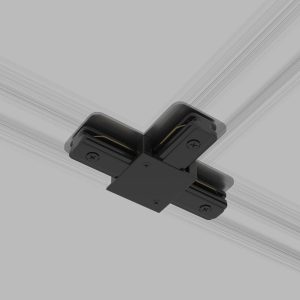 Коннектор Т-образный для однофазного шинопровода черный TRC-1-1-T-BK