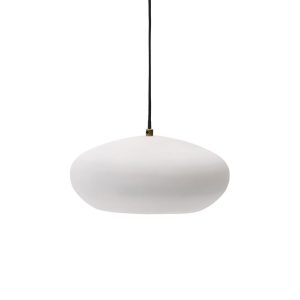 Подвесной светильник Inda из металла в белом цвете Ø 30