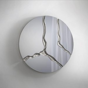 Круглое зеркало Surcos D100 серебристое