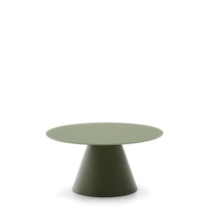 Журнальный столик Wilshire зеленый из закаленного стекла из стали Ø80 см