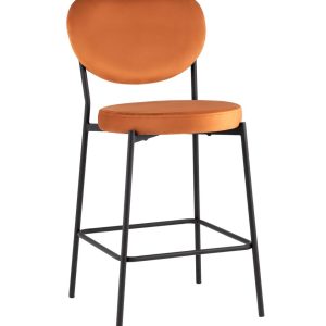 Стул полубарный Барбара NEW велюр терракотовый