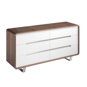 Комод из орехового дерева с белыми ящиками 136-C /7106