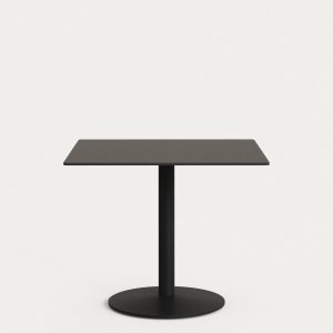 Esilda Садовый стол черного цвета с черной металлической ножкой