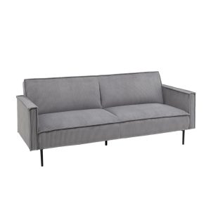 Диван прямой Кассель велюр рельефный светло-серый