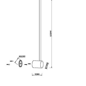 Настенный светильник (бра) Maytoni MOD237WL-L6BS3K