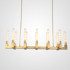 Люстра Canelle Linear Chandelier 12 Modern Brass By Imperiumloft
