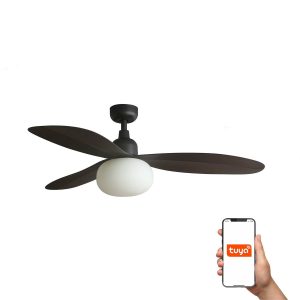 Вентилятор PALMA M Коричневый IP44 E27 TUYA