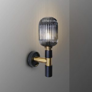 Бра Norma 1L черный / латунь