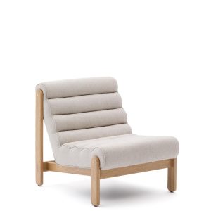 Кресло Magira из дуба с натуральной отделкой, бежевое