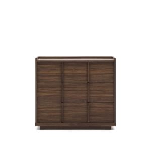 Onix Комод с 3 ящиками шпон ореха в темной отделке 100x78 см