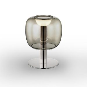 Настольная лампа Icon хром/дымчатое стекло