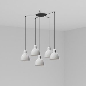 Подвесной светильник Venice белого цвета 5L
