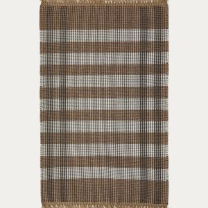 Коврик Barani из полипропилена коричневого и бежевого цвета 60 x 90 см