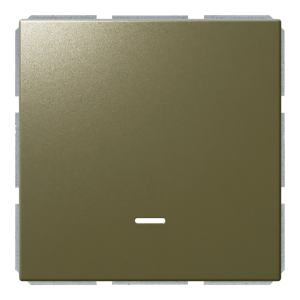 Выключатель 1-клавишный 10A с LED-подсветкой с клавишей - FD (бронза)