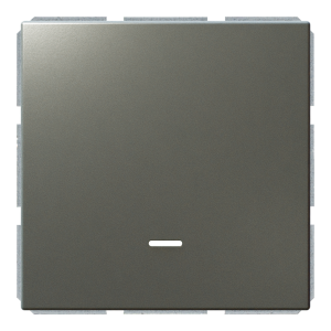 Выключатель 1-клавишный 10A с LED-подсветкой с клавишей - FD (никель)