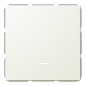 Выключатель 1-клавишный 10A с LED-подсветкой с клавишей - FD (белый матовый - soft touch)