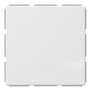 Выключатель 1-клавишный 10A с LED-подсветкой с клавишей - FD (белый глянцевый)