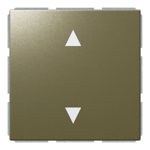 Кнопка 1-клавишная 10A в нейтральном положении, для штор с клавишей - FD (бронза)