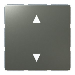 Кнопка 1-клавишная 10A в нейтральном положении, для штор с клавишей - FD (никель)