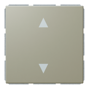 Кнопка 1-клавишная 10A в нейтральном положении, для штор с клавишей - FD (тауп матовый - soft touch)