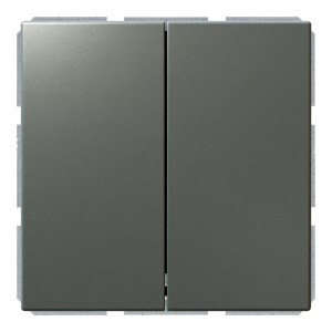 Выключатель 2-клавишный 10A перекрестный с клавишей - FD (никель)