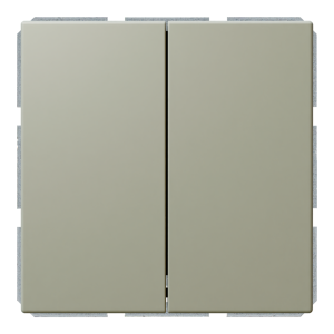 Звонковый механизм 2-клавишный 10A проходной с клавишей - FD (белый матовый - soft touch)