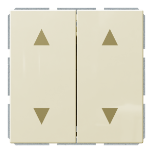 Кнопка 2-клавишная 10A в нейтральном положении, для штор с клавишей - FD (сахара)