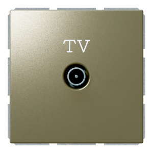 Розетка TV оконечная с накладкой - FD (бронза)