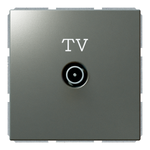 Розетка TV оконечная с накладкой - FD (никель)