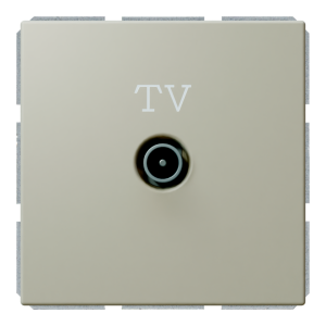 Розетка TV оконечная с накладкой - FD (тауп матовый - soft touch)