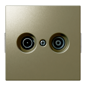 Розетка TV-FM оконечная с накладкой - FD (бронза)