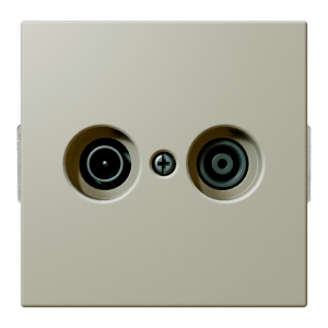 Розетка TV-FM оконечная с накладкой - FD (тауп матовый - soft touch)