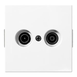 Розетка TV-FM оконечная с накладкой - FD (белый глянцевый)