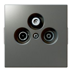 Розетка TV-FM-SAT оконечная с накладкой - FD (никель)