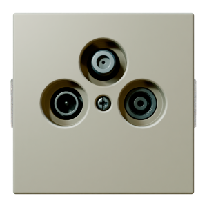 Розетка TV-FM-SAT проходная с накладкой - FD (тауп матовый - soft touch)