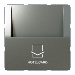 Отельный карточный выключатель 10A с накладкой - FD, (никель)