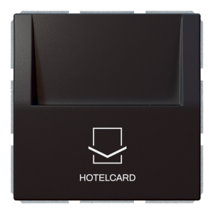 Отельный карточный выключатель 10A с накладкой - FD, (черный матовый - soft touch)