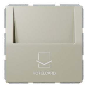 Отельный карточный выключатель 10A с накладкой - FD, (тауп матовый - soft touch)