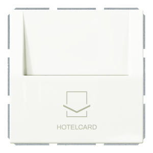 Отельный карточный выключатель 10A с накладкой - FD, (белый матовый - soft touch)