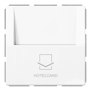 Отельный карточный выключатель 10A с накладкой - FD, (белый глянцевый)