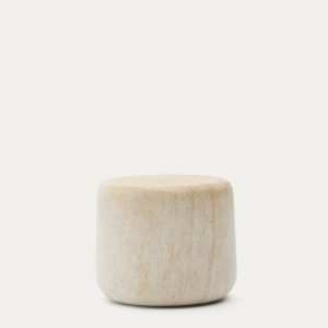 Цементный столик Drasi с отделкой под травертин Ø60 см