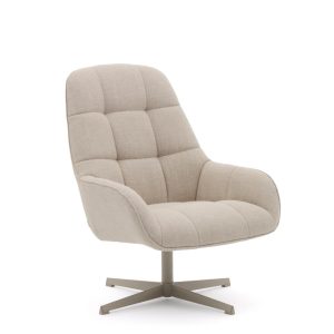 Jaspe Вращающееся кресло бежевого цвета с серой отделкой металла