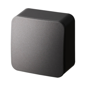 Выключатель 1-клавишный 10A проходной для накладного монтажа - FS (антрацит)