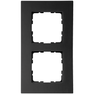 Рамка 2-кратная из алюминия - G-Metal (черный)