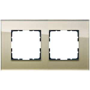 Рамка 2-кратная из стекла - G-Glass (шампань)