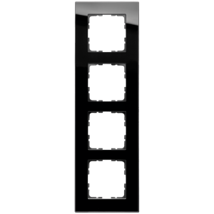 Рамка 4-кратная из стекла - G-Glass (черный)