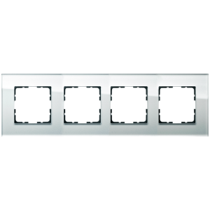 Рамка 4-кратная из стекла - G-Glass (белый)